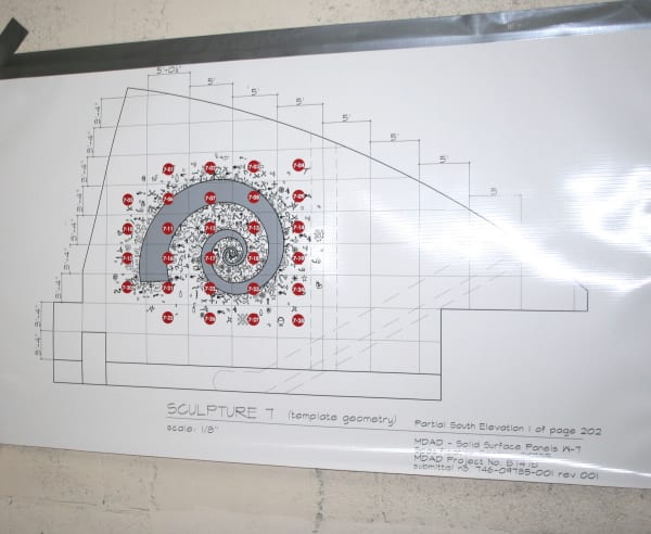 Carlos Betancourt in collaboration with Alberto Latorre, Archaic Substance, North Terminal Project Miami International Airport, Miami-Dade Art in Public Places commission (elevation drawings), 2011