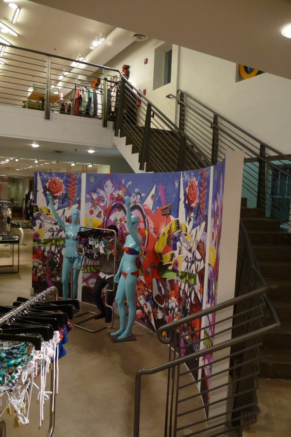 Carlos Betancourt in collaboration with Red Carter, El Portal and Re-Collections (commission for mural and swimsuit art for Barney's NY), 2009