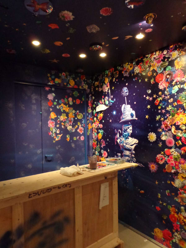 Carlos Betancourt in collaboration with Alberto Latorre, Celestial Garden, (at the Ensemble Vestibule, Celebrity Cruise collection), Corporate Art site-specific permanent installation. (Construction site), 2012