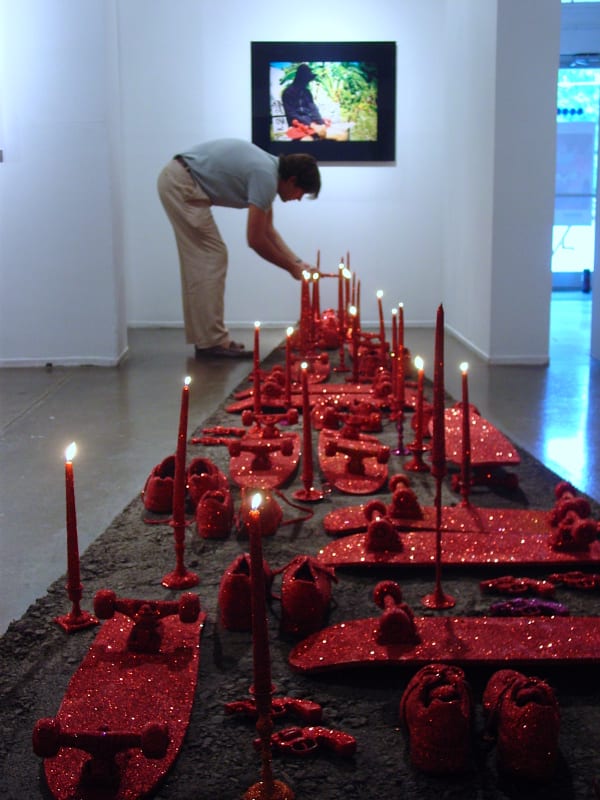 Carlos Betancourt, Interventions in Wynwood Skateboard installation (overall view), 2003