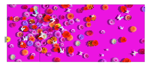 Carlos Betancourt in collaboration with Alberto Latorre, Untitled, corporate commission wall paper and other elements, ICART, (wall paper layout, proposal), 2013-14