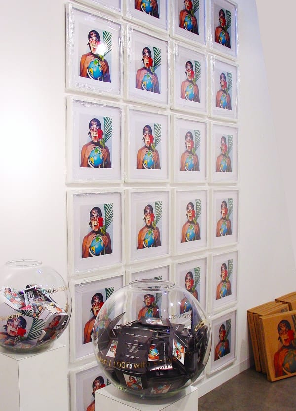 Carlos Betancourt, La Mascara and the Souvenirs Globes, installation at Art Basel Miami Beach , 2005