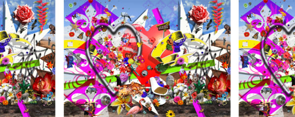 Carlos Betancourt in collaboration with Red Carter, El Portal and Re-Collections (commission for mural and swimsuit art for Barney's NY), 2009