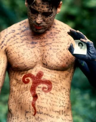 Carlos Betancourt, Self Portrait with Letter to Aracoel, 2001