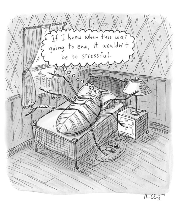 Roz Chast So Stressful, 2021, Jan. 18 ink on paper 11 x 8.5 inches (sheet) 8 x 7 inches (image) (CHAST 313)