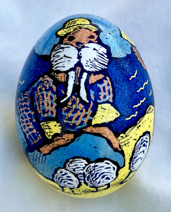 Roz Chast The Walrus and the Carpenter, 2021 eggshell, dye and polyurethane 2.25 x 1. 625 inches (CHAST 260)