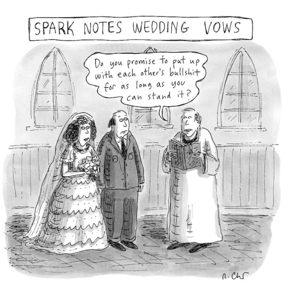 Roz Chast, Spark Notes Wedding Vows, 2016, Jan. 11