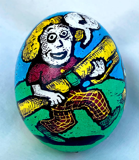 Roz Chast Mess, 2021 eggshell, dye and polyurethane 2.25 x 1. 625 inches (CHAST 267)