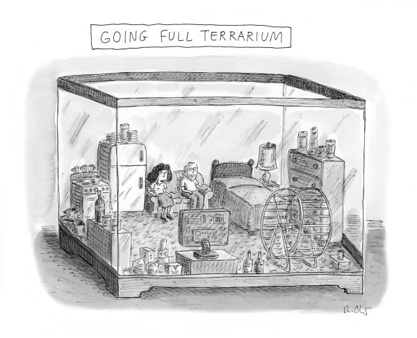 Roz Chast Going Full Terrarium, April 13, 2020 ink on paper (CHAST 1)