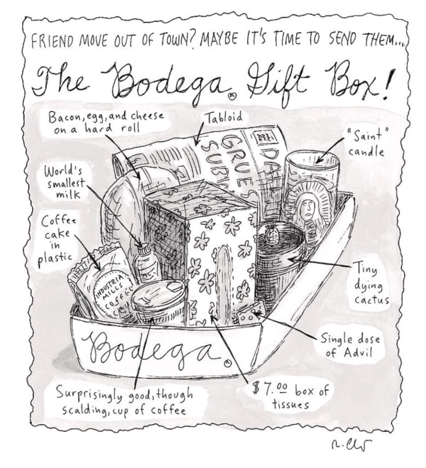 Roz Chast, The Bodega Gift Box, 2022, Aug. 29