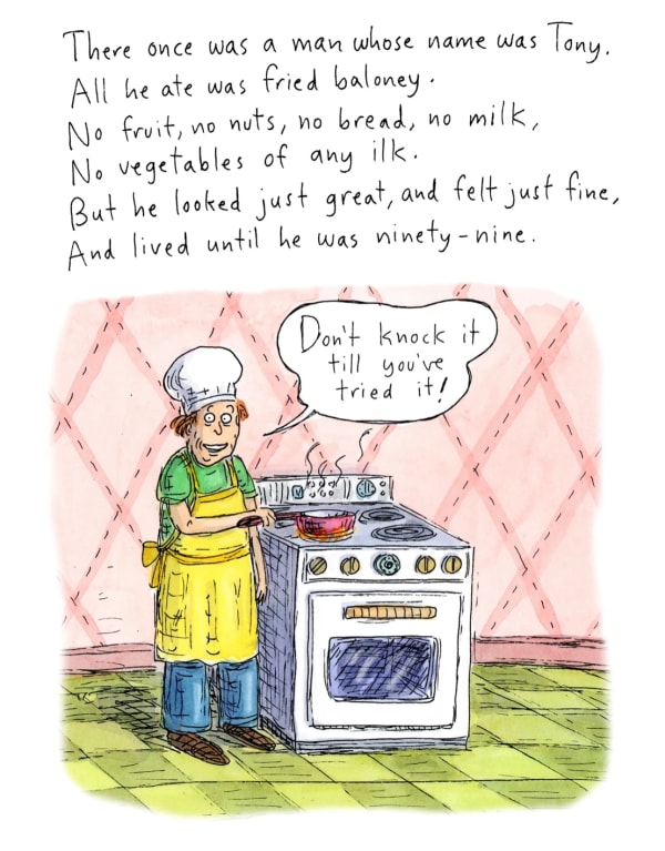 Roz Chast, Food Poems - Baloney, 2022, Sep. 12
