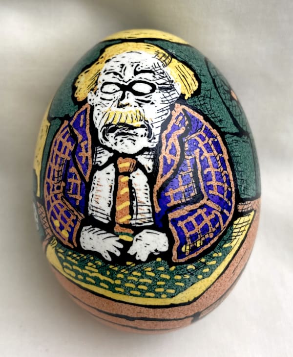 Roz Chast Old Guard, 2021 eggshell, dye and polyurethane 2.25 x 1. 625 inches (CHAST 265)