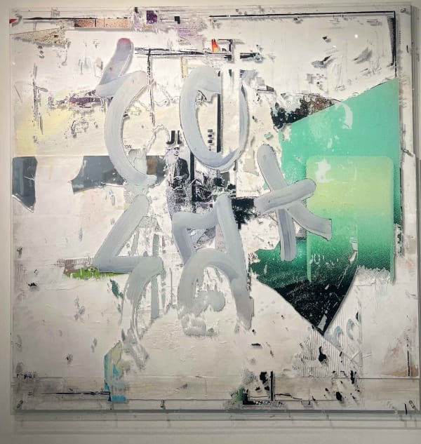 “Back to Abstract" mixed media artwork by Gregory Watin, artist from France. Available at Carousel Fine Art.