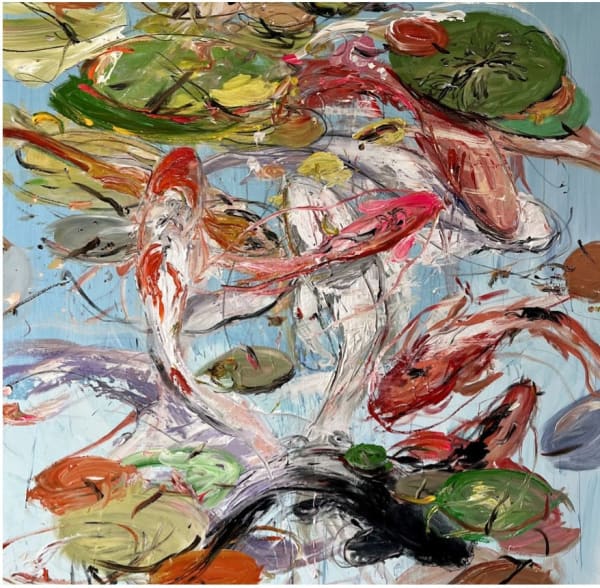 “Dance”, painting by Eric Alfaro artist from Cuba, based in the United States. Available at Carousel Fine Art Atlanta.