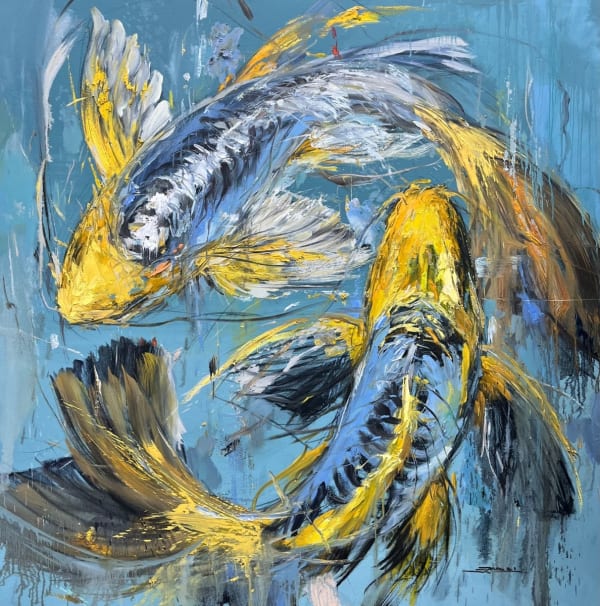 “DANCING 03”, painting by Eric Alfaro artist from Cuba, based in the United States. Available at Carousel Fine Art Miami.