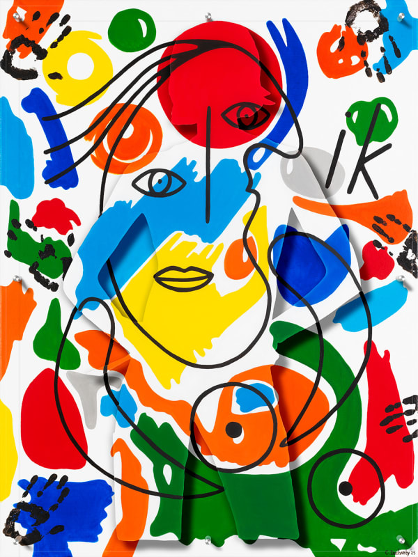 “Regard Vert” , painting by Caroline Dechamby artist from Holland, based in Switzerland. Available at Carousel Fine Art.