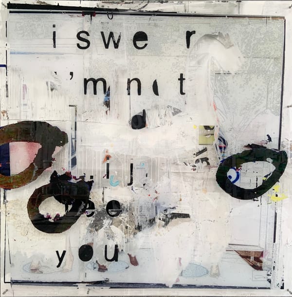 “I Swer" mixed media artwork by Gregory Watin, artist from France. Available at Carousel Fine Art.