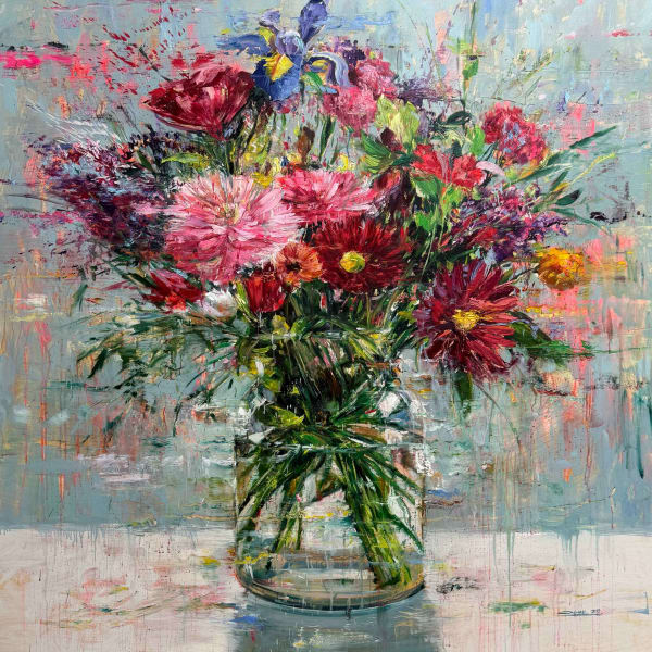 “Love Story" , painting by Eric Alfaro artist from Cuba, based in the United States. Available at Carousel Fine Art Atlanta.