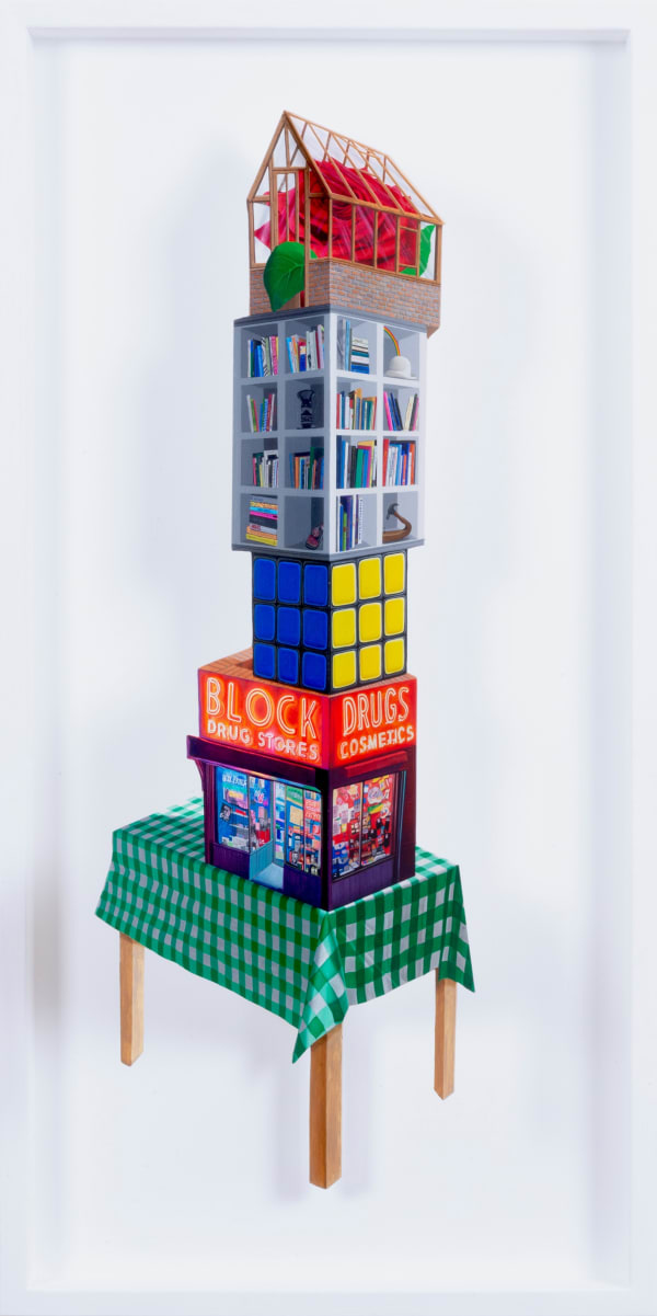 Patrick Hughes, Stack, 2025