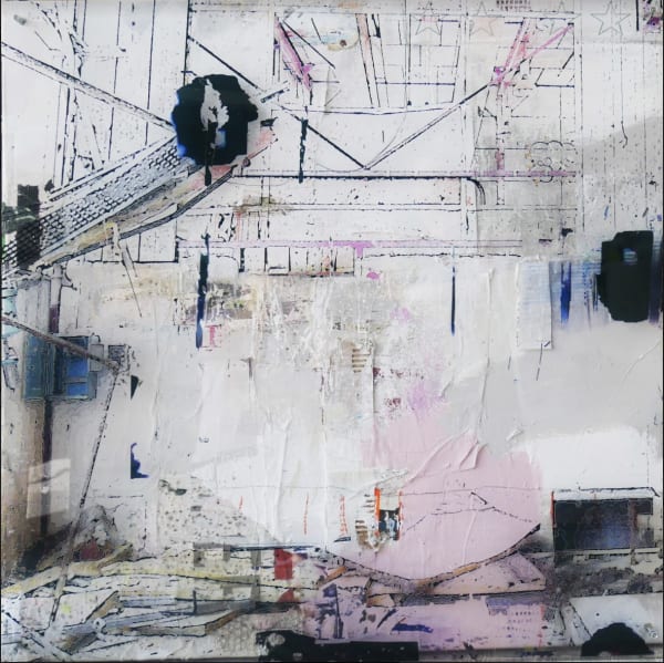 “Pianist 2” mixed media artwork by Gregory Watin, artist from France. Available at Carousel Fine Art, New Buffalo.