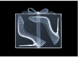 “Christian Louboutin”, framed lenticular work by British artist Nick Veasey. Available at Carousel Fine Art Atlanta.