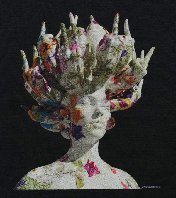 “Inner Knowledge II” , painting by Alexi Torres artist from Cuba, based in the United States. Available at Carousel Fine Art Atlanta.