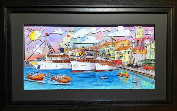 “La traversée” , painting by Alain Godon artist from France. Available at Carousel Fine Art Miami.