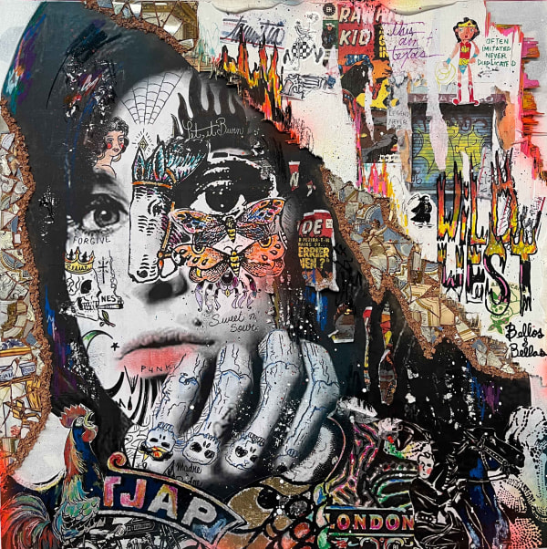 “Amy Winehouse” painting by Stikki Peaches, artist from Canada. Available at Carousel Fine Art, Chicago.