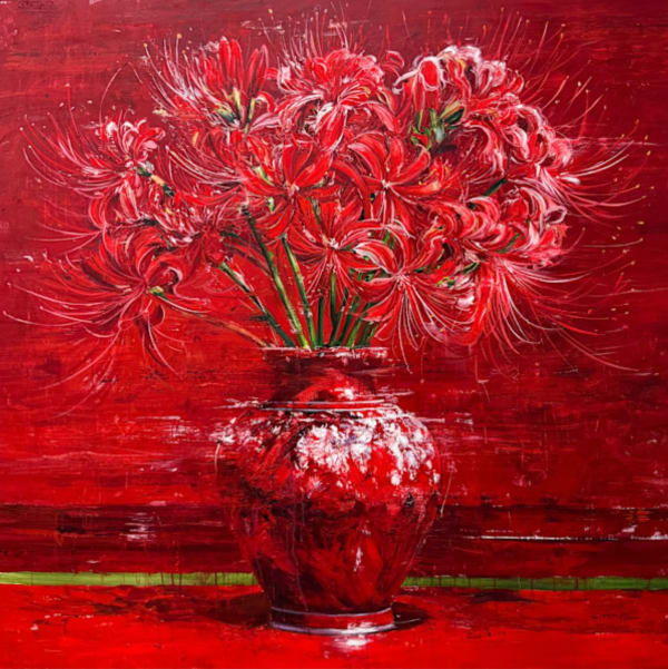 "Amor", painting by Eric Alfaro artist from Cuba, based in the United States. Available at Carousel Fine Art
