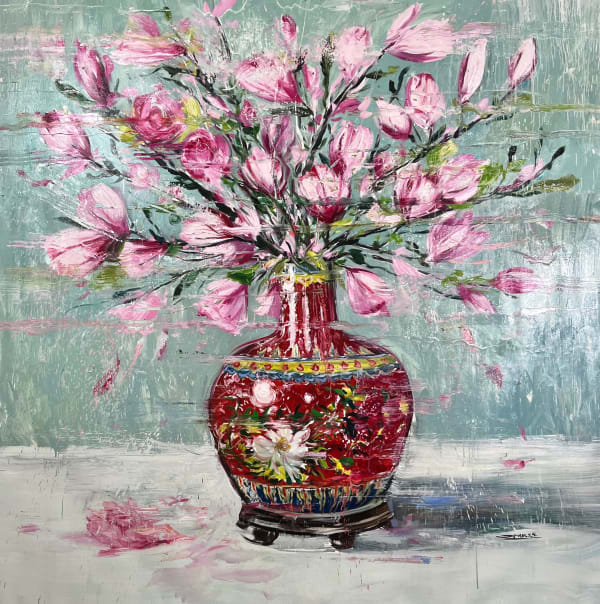 “Passion”, painting by Eric Alfaro artist from Cuba, based in the United States. Available at Carousel Fine Art Atlanta.