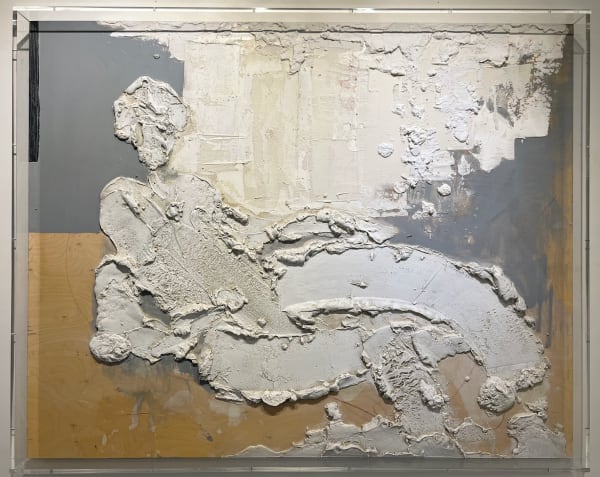 “Au Grand Salon 3", sculptural painting by Sylvain Tremblay artist from Quebec, Canada, based in Dubai. Available at Carousel Fine Art Miami.