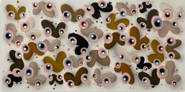 “Human Anatomy #1", mixed media artwork by John Westbay artist from Brooklyn, NY. Available at Carousel Fine Art Chicago.