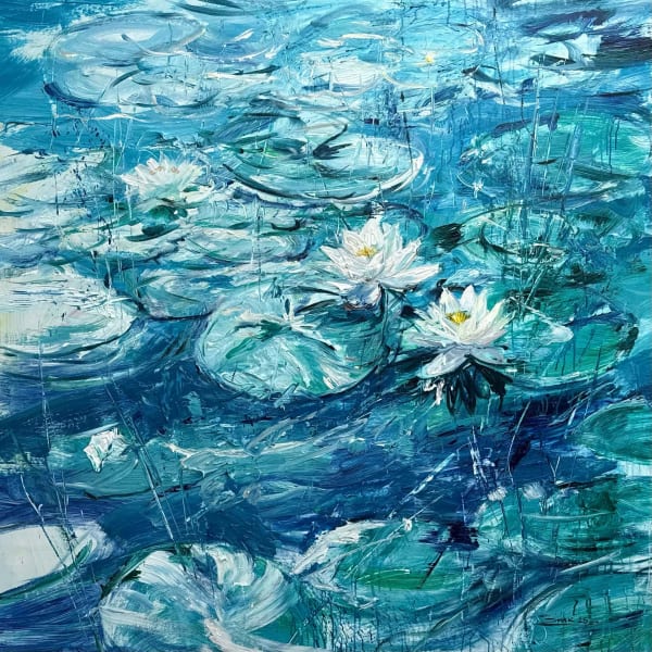 “Night Blooms”, painting by Eric Alfaro artist from Cuba, based in the United States. Available at Carousel Fine Art New Buffalo.