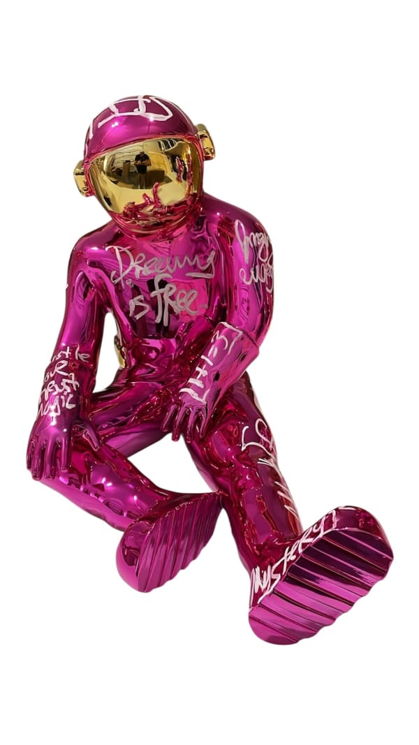 “The Sitting Spaceman" , sculpture by Brendan Murphy artist from the United States. Available at Carousel Fine Art Atlanta.