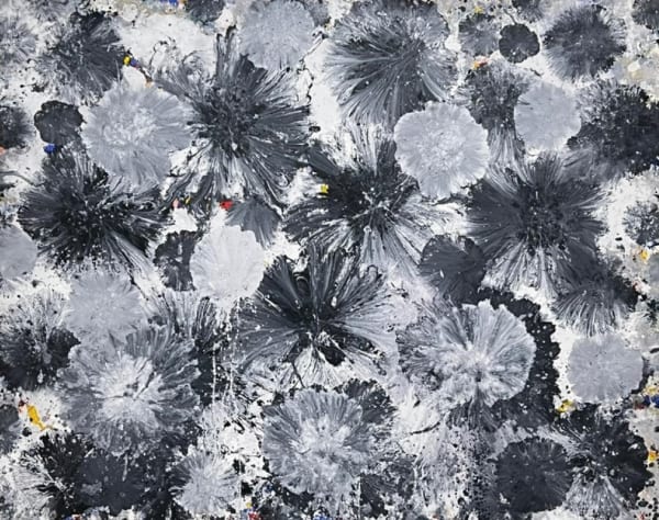 “Flores de Fango", painting by Jorge Luis Santos artist from Cuba, based in Miami. Available at Carousel Fine Art Miami.