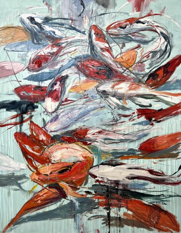 “The Species 02”, painting by Eric Alfaro artist from Cuba, based in the United States. Available at Carousel Fine Art Atlanta.