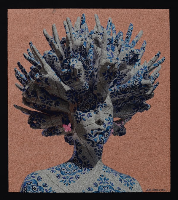 “Porcelain Mind III” , painting by Alexi Torres artist from Cuba, based in the United States. Available at Carousel Fine Art Atlanta.