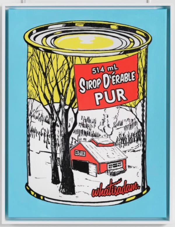 “Strop D’erable (Blue /Yellow)”, painting by What Is Adam artist from Canada, based in Montreal. Available at Carousel Fine Art Miami.