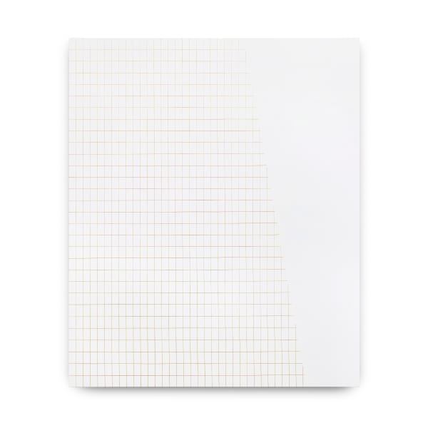 Untitled (grid with inclined trim at right), 2018