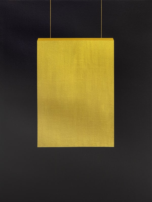 Untitled (Suspended golden plate), 2018-2020