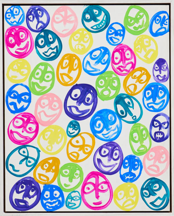 Jeppe Hein, Untitled (colourful faces), 2023