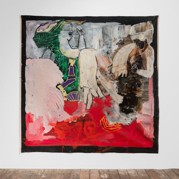 Tennant Creek Brio, The angel Gabriel holding the chosen child and discussing issues with her parents etc - Fabian Brown Japaljarri & Rupert Betheras, 2023