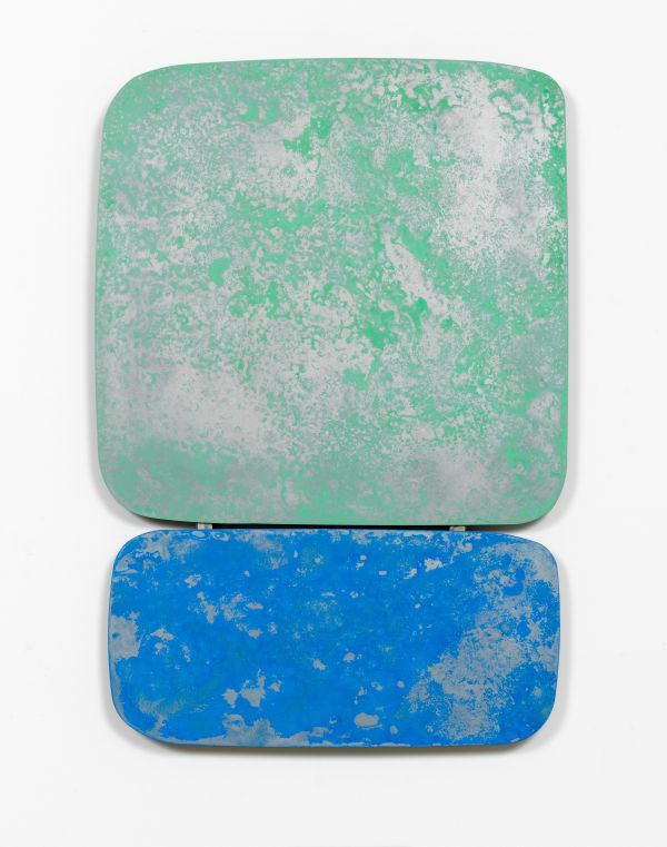 Some kinda green over some kinda blue