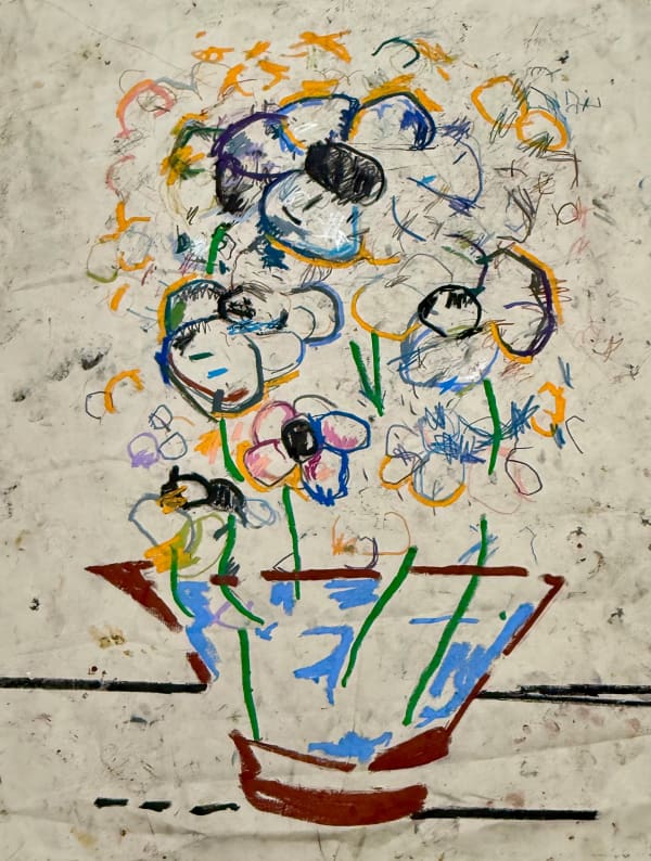 Vase of Flowers on Desk