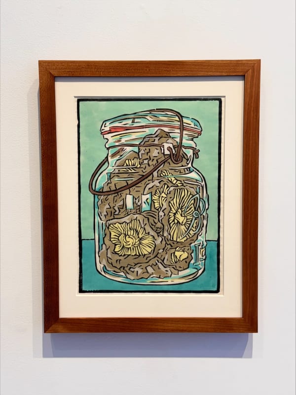 Al Lewis, Jar with Shiitakes (blue variation), 2020