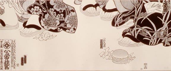 Masami Teraoka, McDonald's Hamburgers Invading Japan/Tokyo Ginza Shuffle, 1982