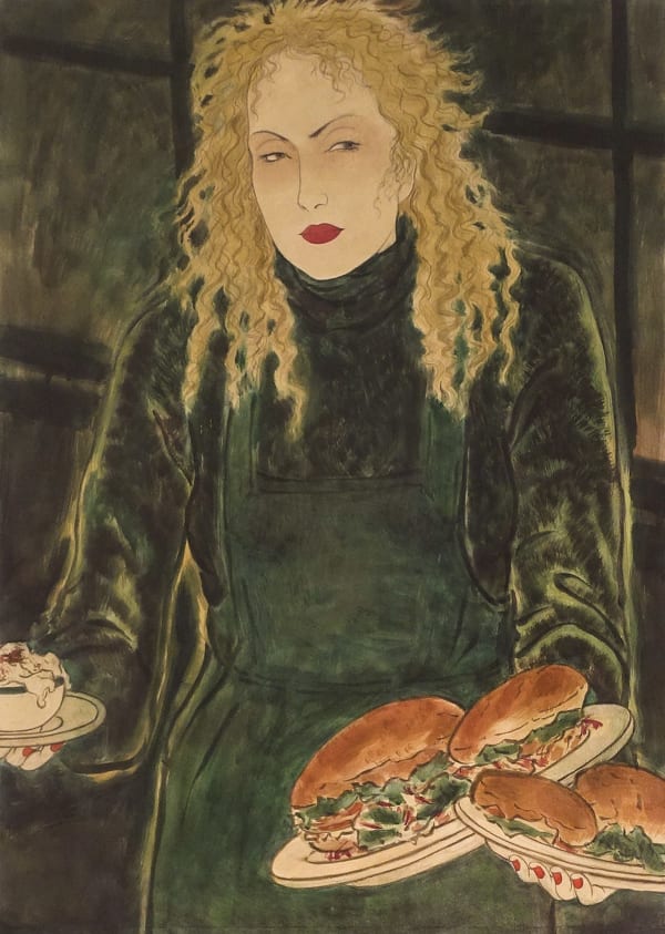 Masami Teraoka, New York Restaurant Series/La Boulangerie, 1992
