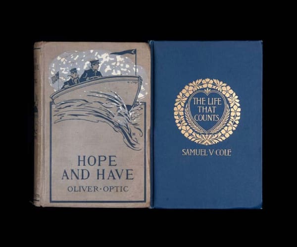 Nina Katchadourian, Hope and Have from the series Once Upon a Time in Delaware/In Quest of the Perfect Book, 2012 ("Sorted Books" project, 1993-ongoing), 2012