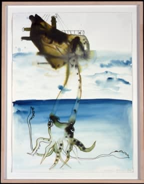 Alexis Rockman, Untitled (Ship with Squid), 1987