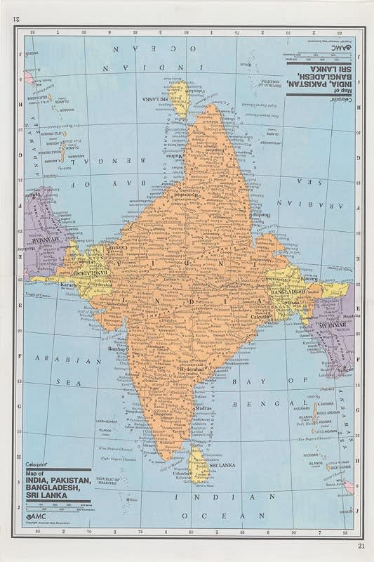 Nina Katchadourian, India from Geographic Pathologies, 1996